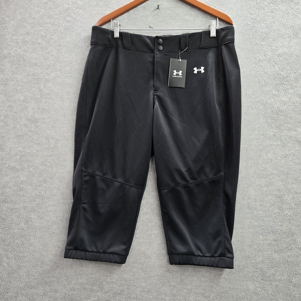Under Armour Women Pants XL Black Softball Pants Cargo Utility NWT